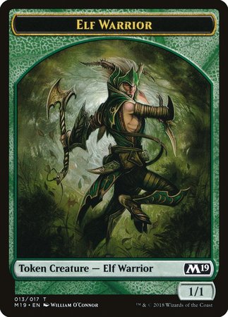 Elf Warrior Token [Core Set 2019 Tokens] | Dumpster Cat Games