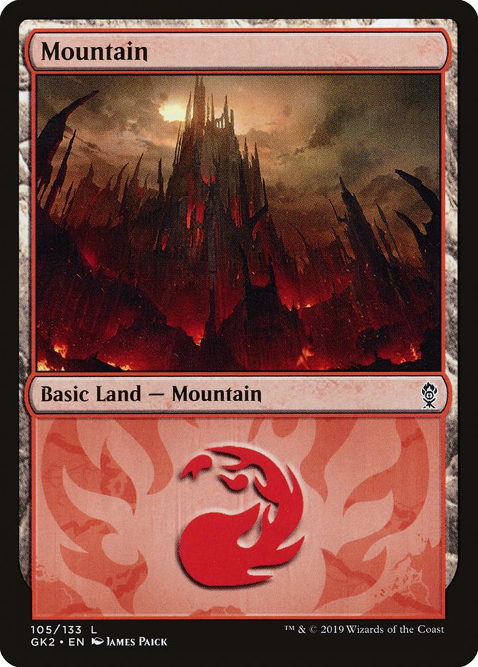 Mountain (105) [Ravnica Allegiance Guild Kit] | Dumpster Cat Games