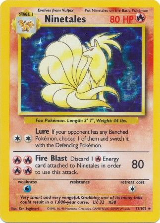 Ninetales (12/102) [Base Set Unlimited] | Dumpster Cat Games