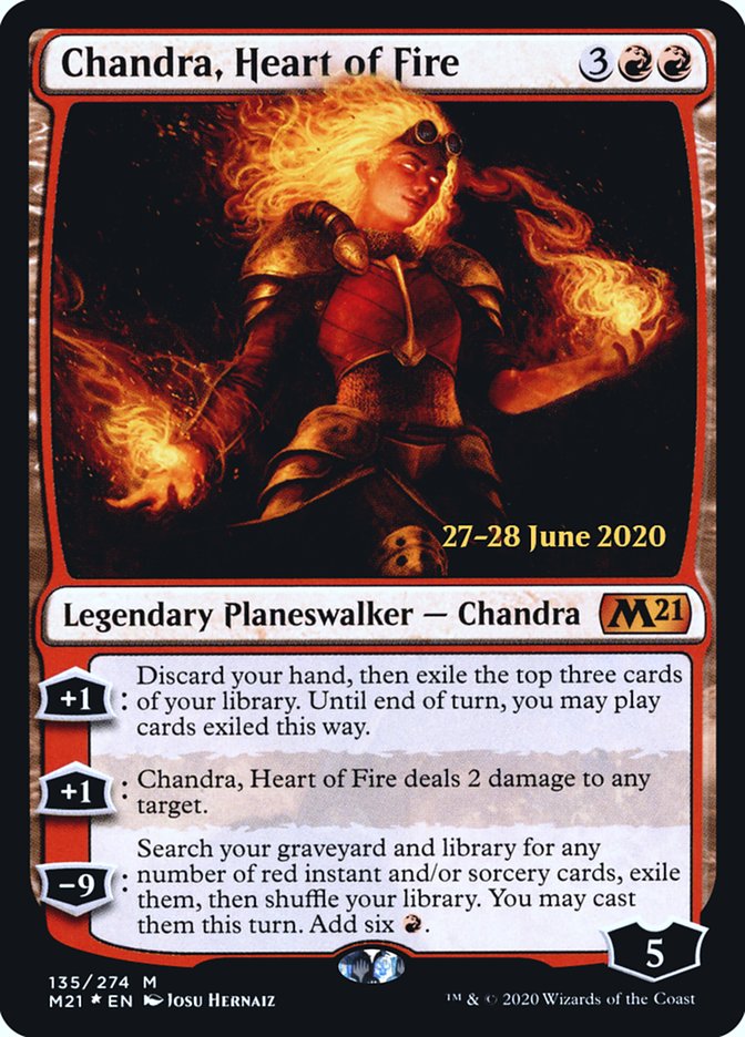 Chandra, Heart of Fire  [Core Set 2021 Prerelease Promos] | Dumpster Cat Games