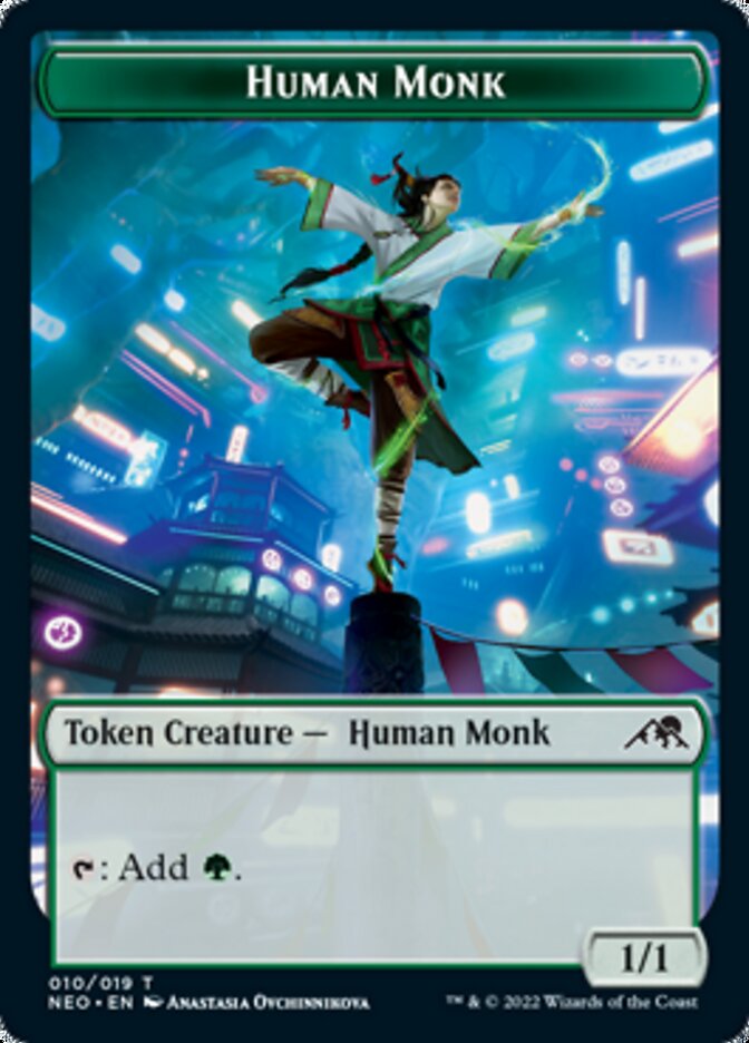 Human Monk Token [Kamigawa: Neon Dynasty Tokens] | Dumpster Cat Games