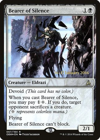 Bearer of Silence [Oath of the Gatewatch Promos] | Dumpster Cat Games