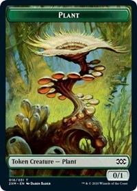 Plant // Treasure Double-sided Token [Double Masters Tokens] | Dumpster Cat Games