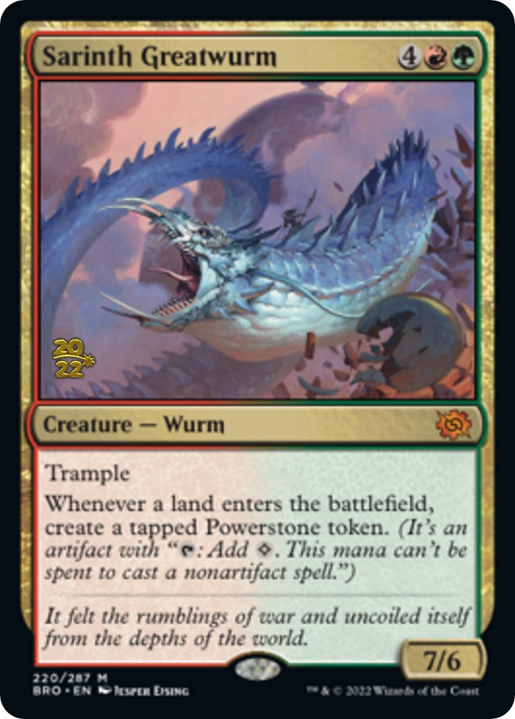 Sarinth Greatwurm [The Brothers' War: Prerelease Promos] | Dumpster Cat Games