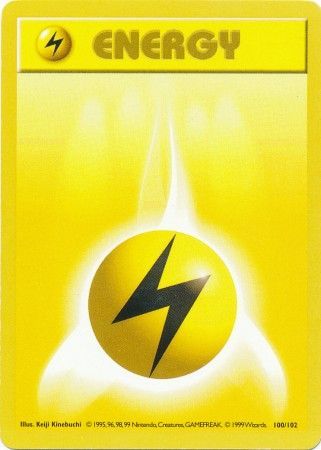 Lightning Energy (100/102) [Base Set Shadowless Unlimited] | Dumpster Cat Games