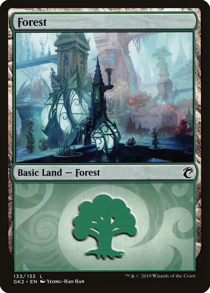 Forest (133) [Ravnica Allegiance Guild Kit] | Dumpster Cat Games