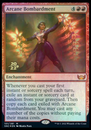 Arcane Bombardment [Streets of New Capenna Prerelease Promos] | Dumpster Cat Games