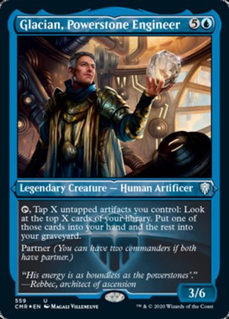 Glacian, Powerstone Engineer (Foil Etched) [Commander Legends] | Dumpster Cat Games