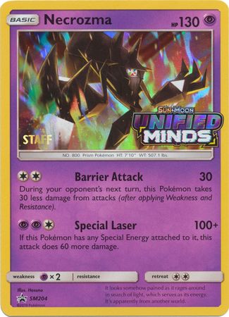 Necrozma (SM204) (Staff Prerelease Promo) [Sun & Moon: Black Star Promos] | Dumpster Cat Games