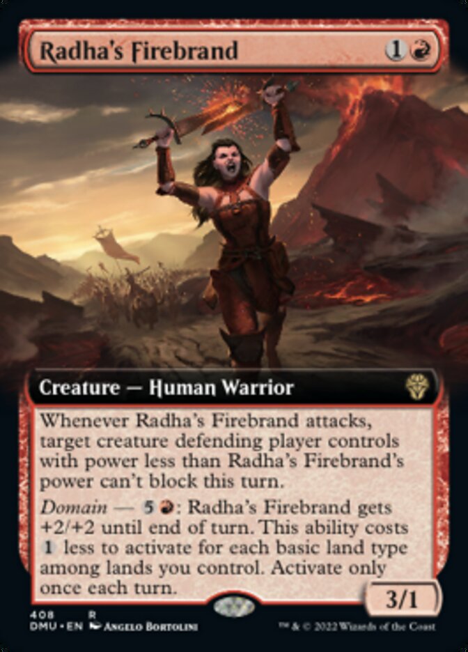 Radha's Firebrand (Extended Art) [Dominaria United] | Dumpster Cat Games