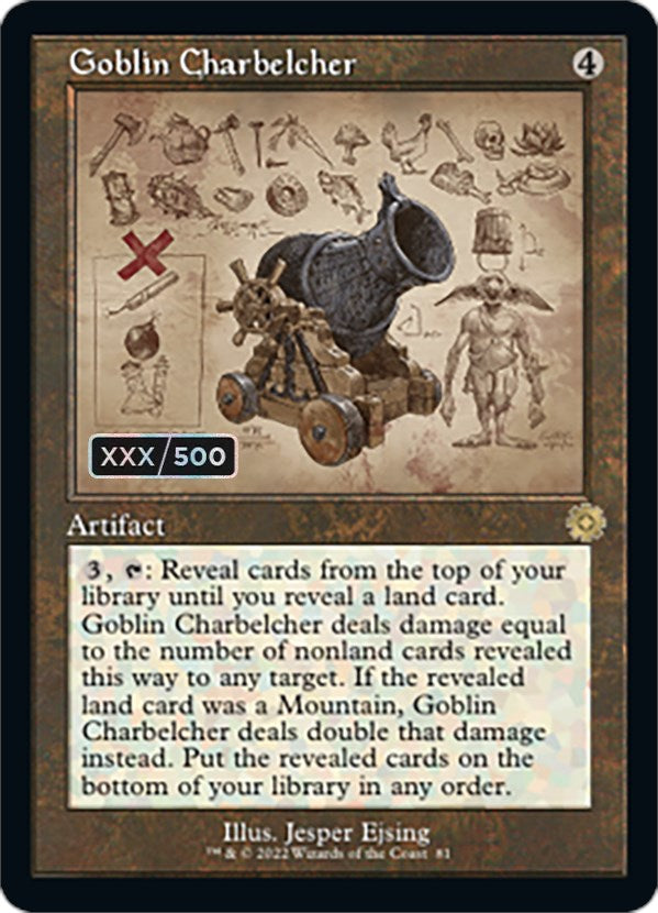 Goblin Charbelcher (Retro Schematic) (Serial Numbered) [The Brothers' War Retro Artifacts] | Dumpster Cat Games