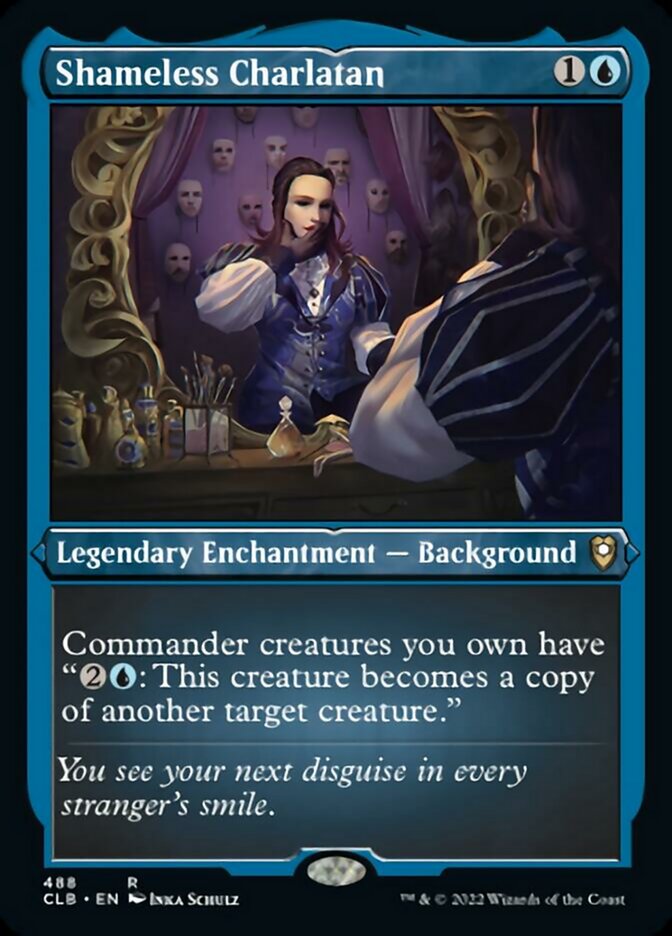 Shameless Charlatan (Foil Etched) [Commander Legends: Battle for Baldur's Gate] | Dumpster Cat Games