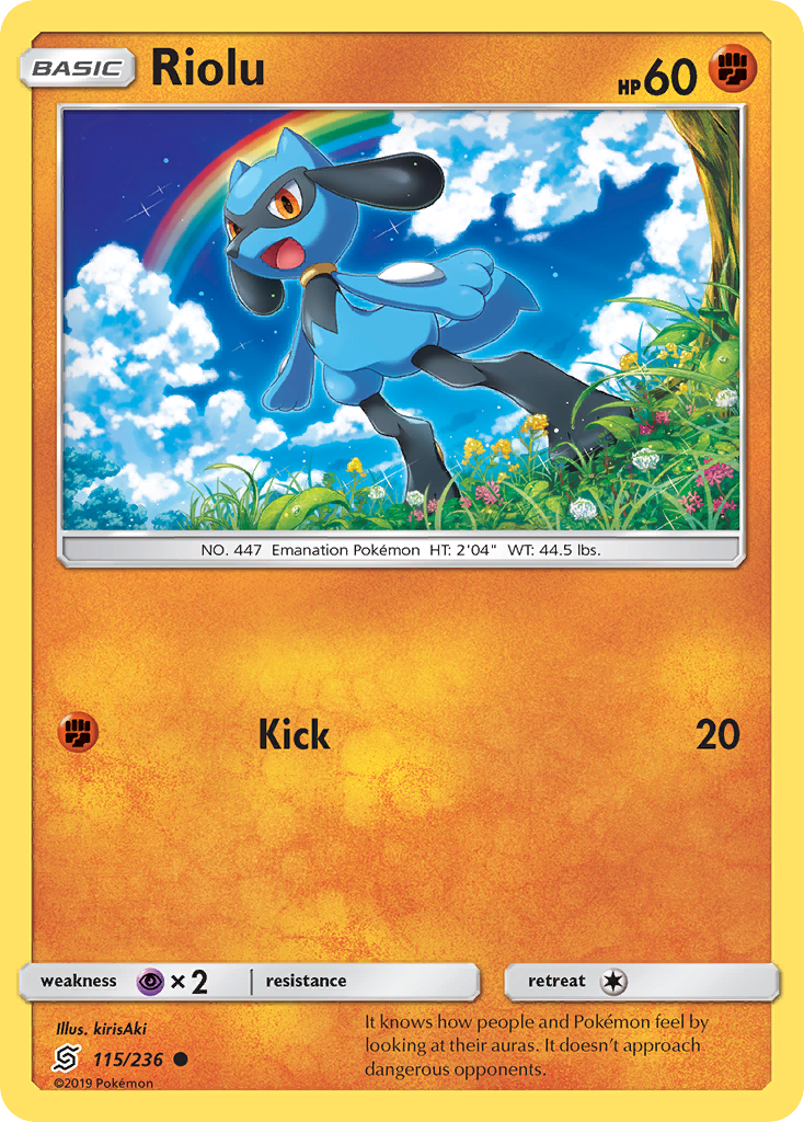 Riolu (115/236) [Sun & Moon: Unified Minds] | Dumpster Cat Games