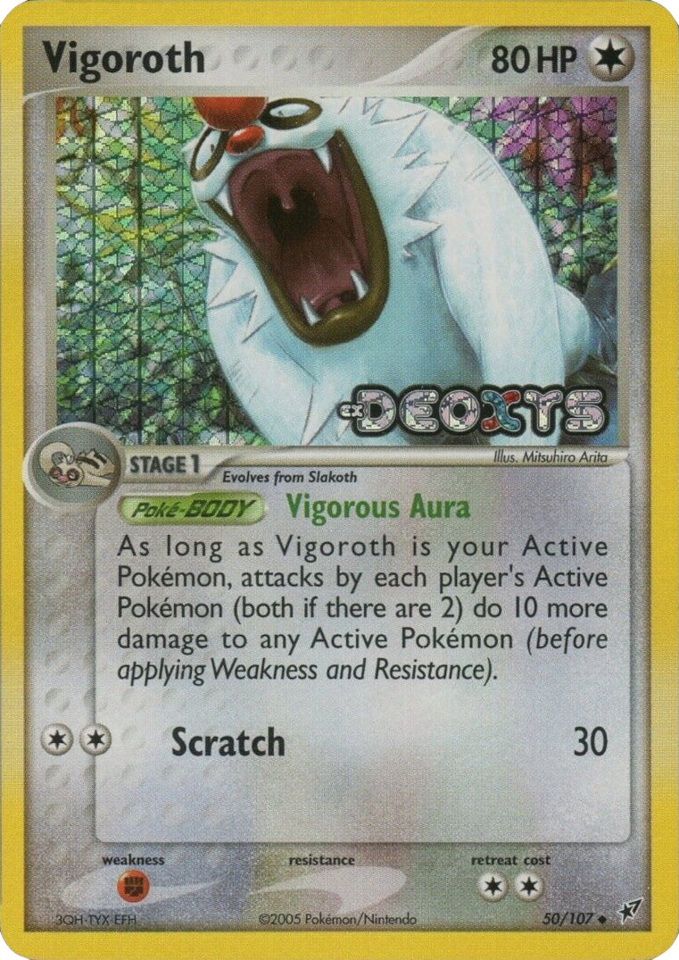 Vigoroth (50/107) (Stamped) [EX: Deoxys] | Dumpster Cat Games