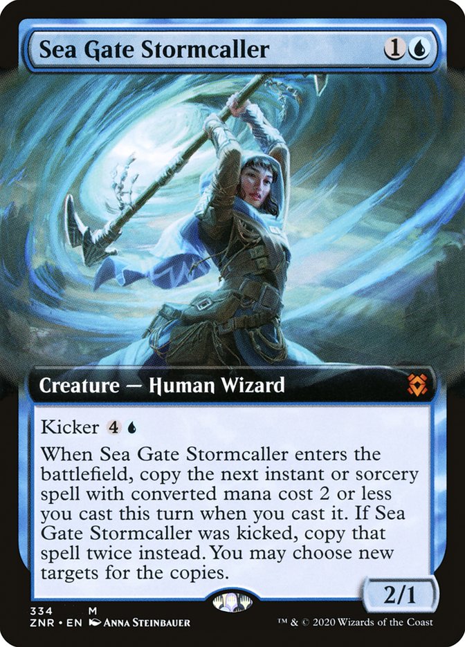 Sea Gate Stormcaller (Extended Art) [Zendikar Rising] | Dumpster Cat Games