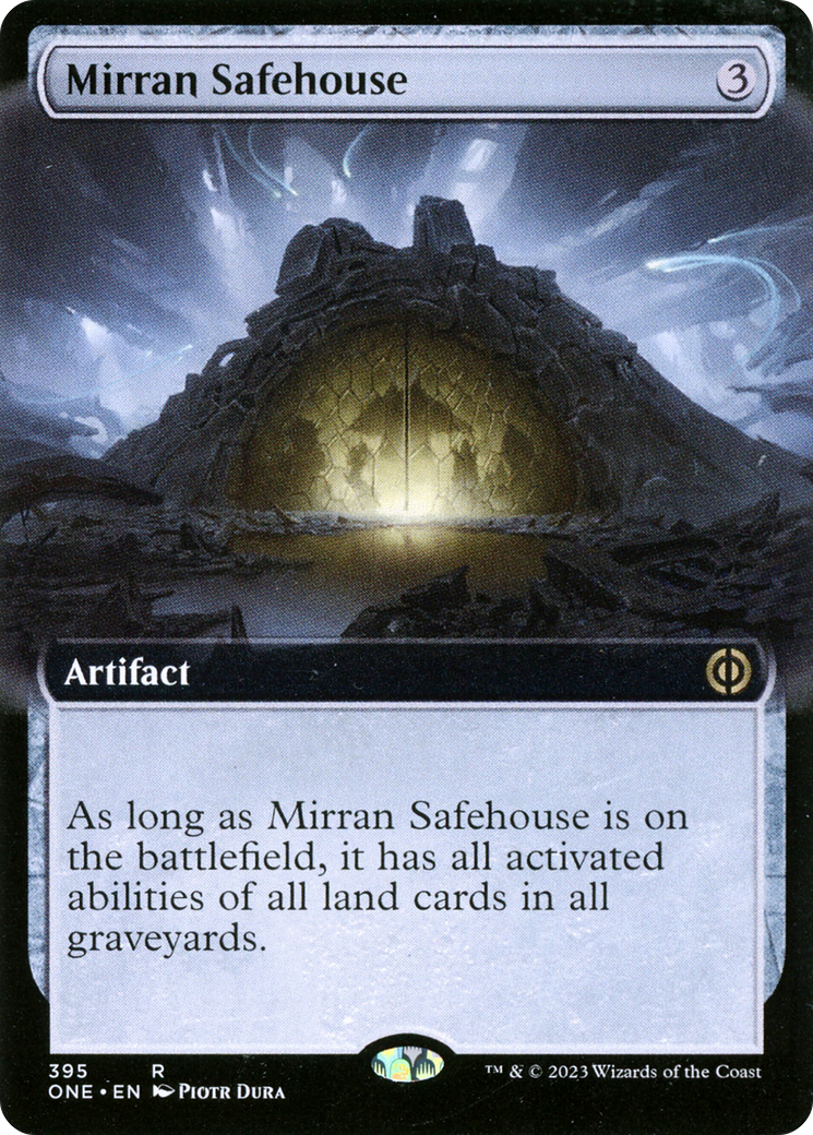 Mirran Safehouse (Extended Art) [Phyrexia: All Will Be One] | Dumpster Cat Games