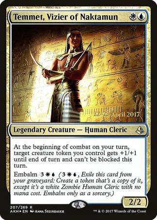 Temmet, Vizier of Naktamun [Amonkhet Promos] | Dumpster Cat Games