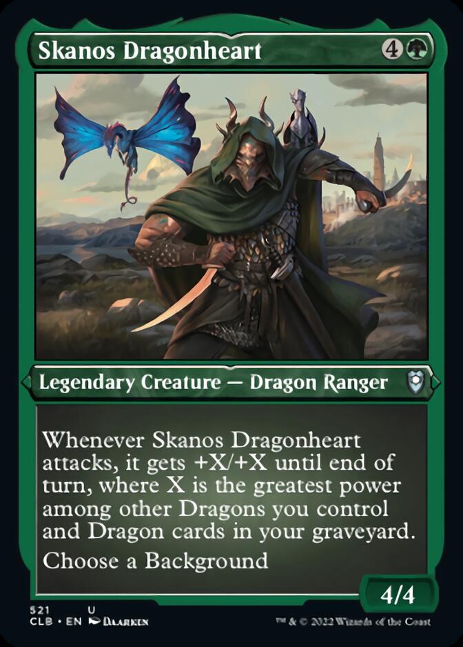 Skanos Dragonheart (Foil Etched) [Commander Legends: Battle for Baldur's Gate] | Dumpster Cat Games