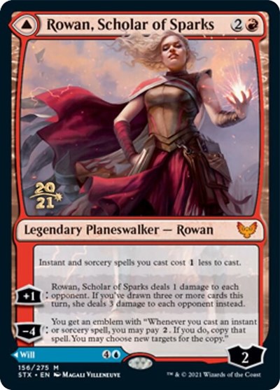 Rowan, Scholar of Sparks // Will, Scholar of Frost [Strixhaven: School of Mages Prerelease Promos] | Dumpster Cat Games