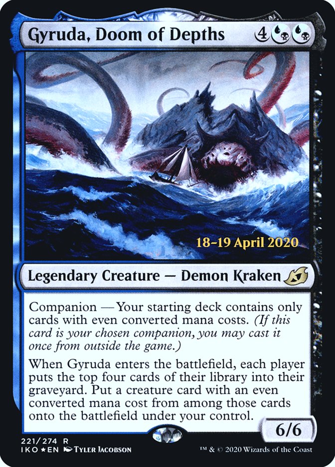 Gyruda, Doom of Depths  [Ikoria: Lair of Behemoths Prerelease Promos] | Dumpster Cat Games