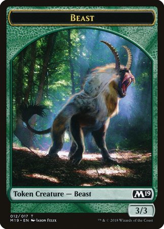 Beast Token [Core Set 2019 Tokens] | Dumpster Cat Games