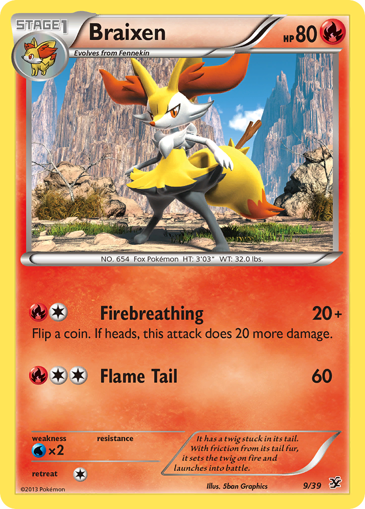 Braixen (9/39) [XY: Kalos Starter Set] | Dumpster Cat Games