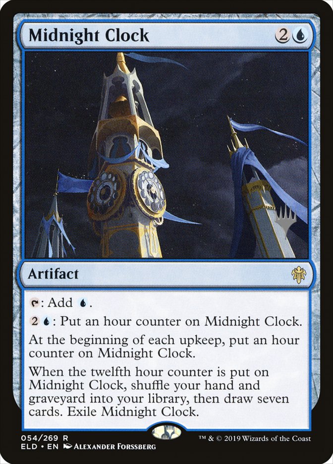 Midnight Clock (Promo Pack) [Throne of Eldraine Promos] | Dumpster Cat Games