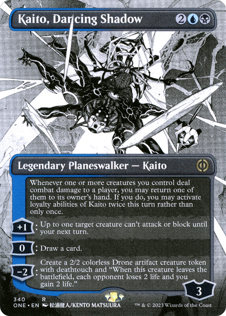 Kaito, Dancing Shadow (Borderless Manga) [Phyrexia: All Will Be One] | Dumpster Cat Games