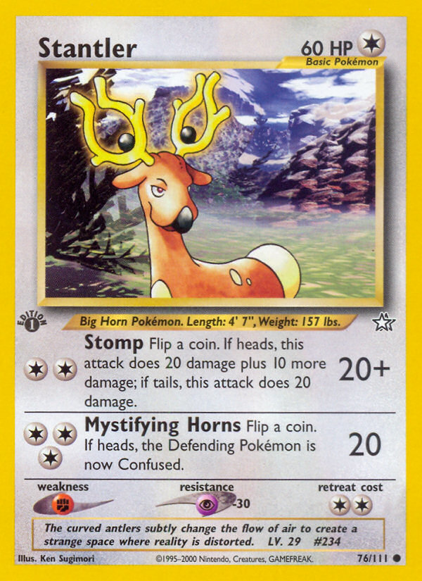 Stantler (76/111) [Neo Genesis 1st Edition] | Dumpster Cat Games