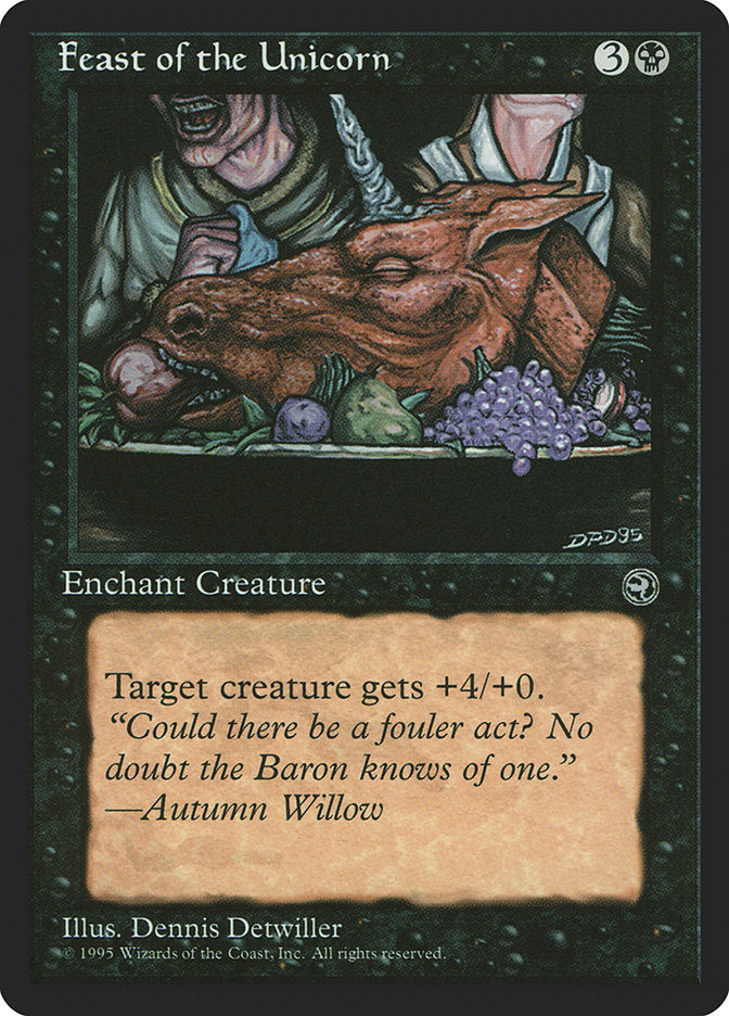 Feast of the Unicorn (Autumn Willow Flavor Text) [Homelands] | Dumpster Cat Games