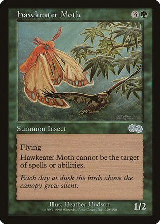 Hawkeater Moth [Urza's Saga] | Dumpster Cat Games