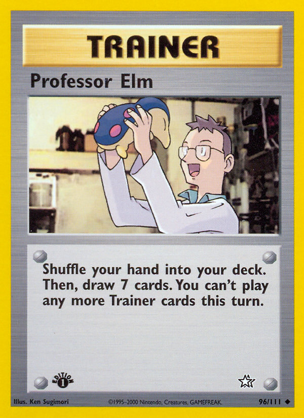 Professor Elm (96/111) [Neo Genesis 1st Edition] | Dumpster Cat Games