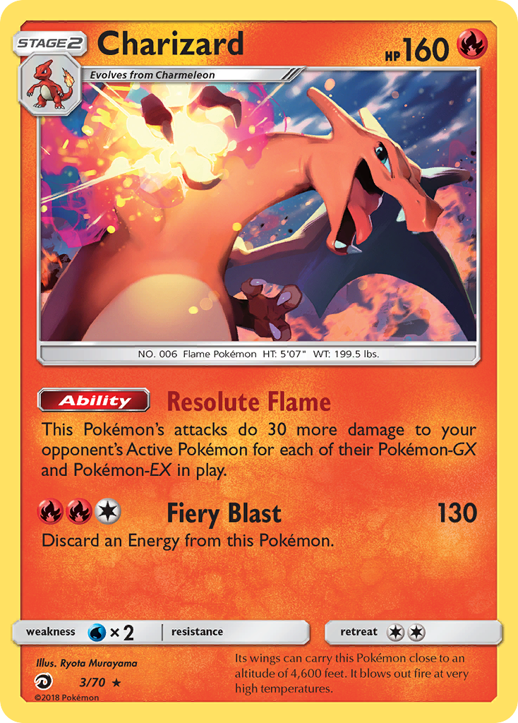 Charizard (3/70) [Sun & Moon: Dragon Majesty] | Dumpster Cat Games