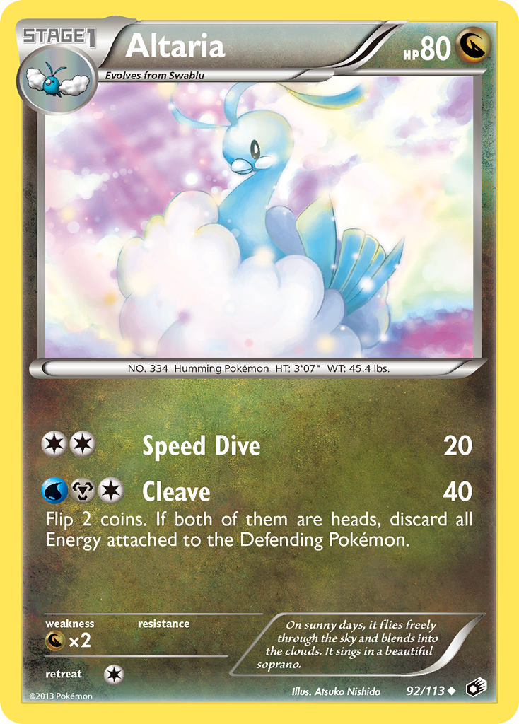 Altaria (92/113) [Black & White: Legendary Treasures] | Dumpster Cat Games