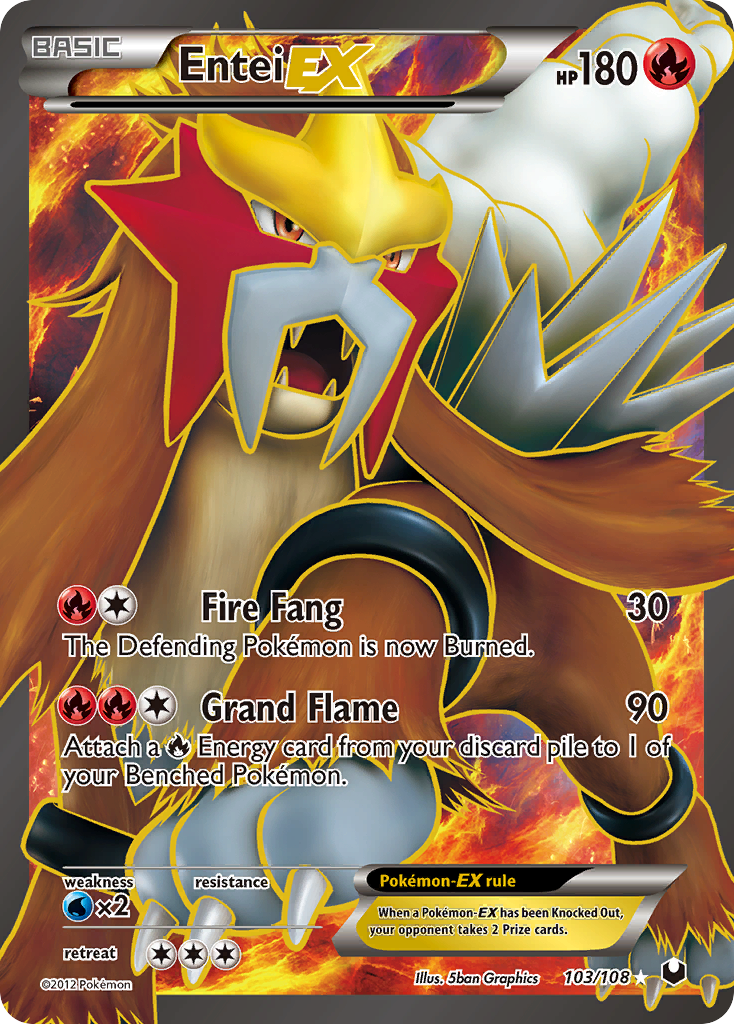 Entei EX (103/108) [Black & White: Dark Explorers] | Dumpster Cat Games