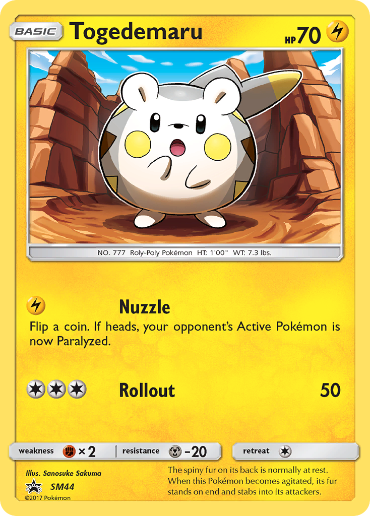 Togedemaru (SM44) [Sun & Moon: Black Star Promos] | Dumpster Cat Games