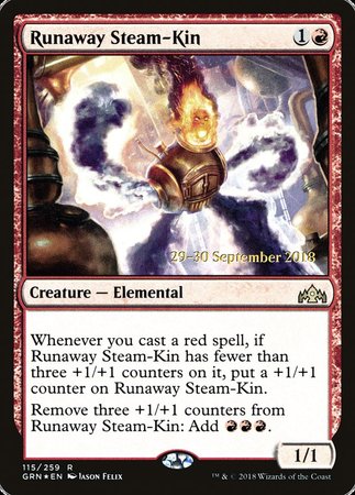 Runaway Steam-Kin [Guilds of Ravnica Promos] | Dumpster Cat Games