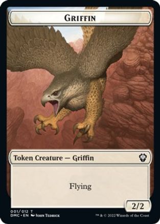 Zombie Knight // Griffin Double-sided Token [Dominaria United Commander Tokens] | Dumpster Cat Games