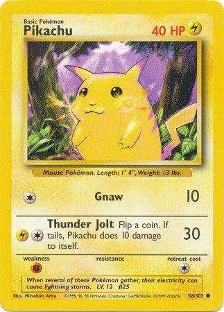 Pikachu (58/102) [Base Set Unlimited] | Dumpster Cat Games