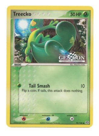 Treecko (70/106) (Gen Con The Best Four Days in Gaming Promo) [EX: Emerald] | Dumpster Cat Games