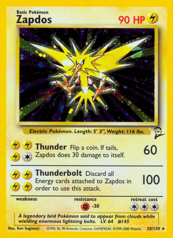 Zapdos (20/130) [Base Set 2] | Dumpster Cat Games