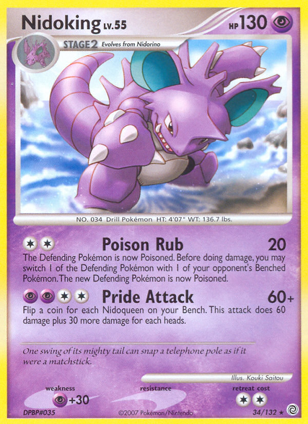 Nidoking (34/132) [Diamond & Pearl: Secret Wonders] | Dumpster Cat Games