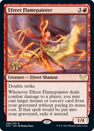 Efreet Flamepainter [Strixhaven: School of Mages Prerelease Promos] | Dumpster Cat Games