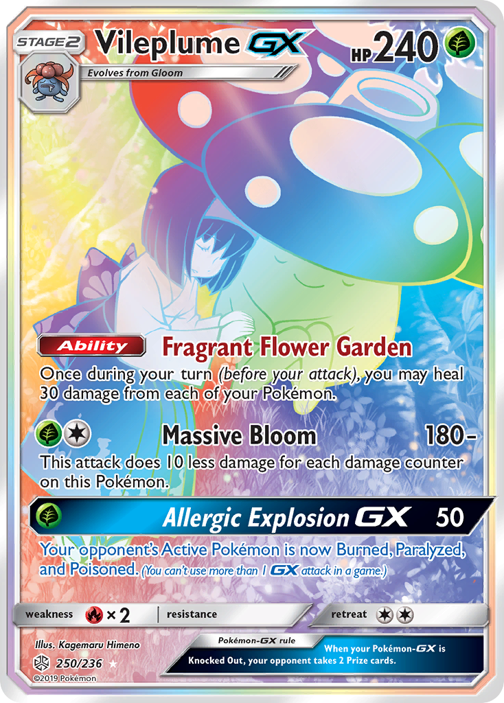 Vileplume GX (250/236) [Sun & Moon: Cosmic Eclipse] | Dumpster Cat Games