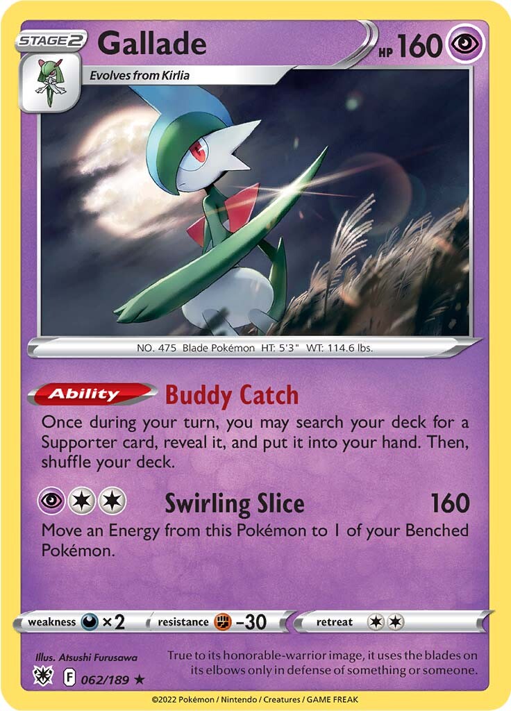 Gallade (062/189) [Sword & Shield: Astral Radiance] | Dumpster Cat Games