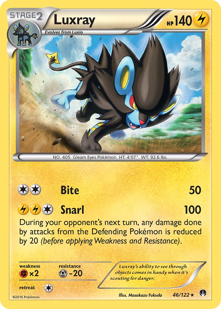 Luxray (46/122) (Cracked Ice Holo) [XY: BREAKpoint] | Dumpster Cat Games