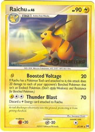 Raichu (27/99) (Prerelease Promo) [Nintendo: Black Star Promos] | Dumpster Cat Games