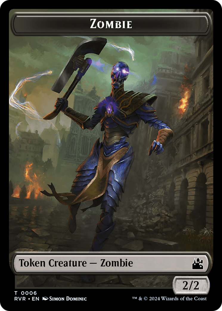 Zombie Token [Ravnica Remastered Tokens] | Dumpster Cat Games