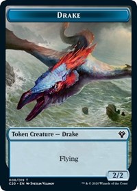 Drake // Insect (018) Double-sided Token [Commander 2020 Tokens] | Dumpster Cat Games