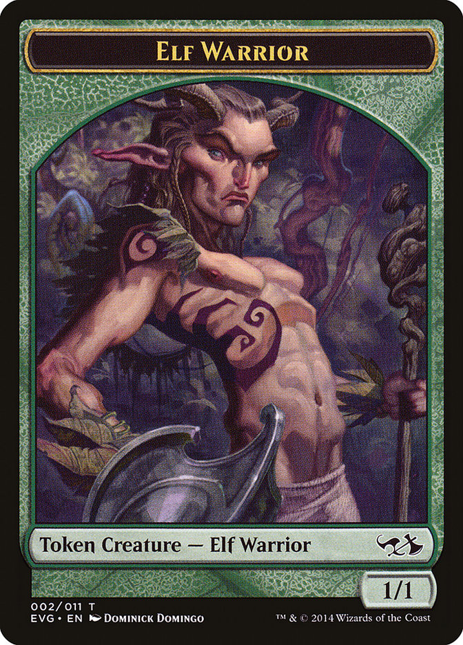 Elf Warrior Token (Elves vs. Goblins) [Duel Decks Anthology Tokens] | Dumpster Cat Games